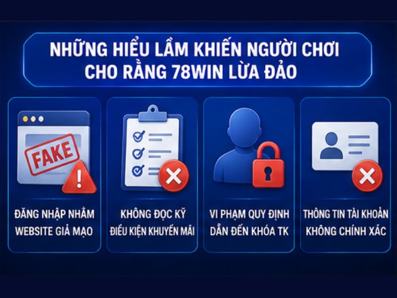 Những Hiểu Lầm Khiến Người Chơi Cho Rằng 78WIN Lừa Đảo